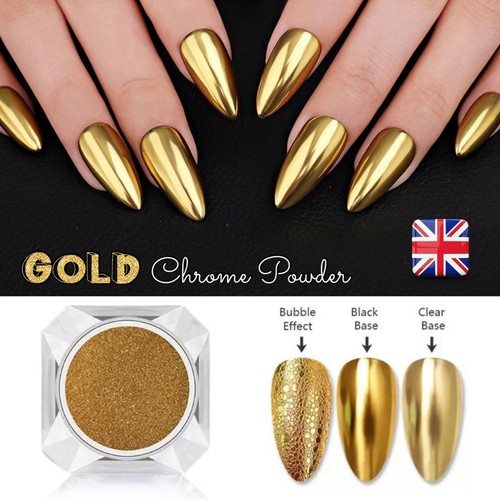 Gold chrome nail mirror - chrome,