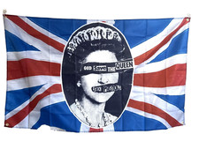 SEX PISTOLS GOD SAVE THE QUEEN UNION JACK FLAG 5x3FT FREE UK 48HR POST