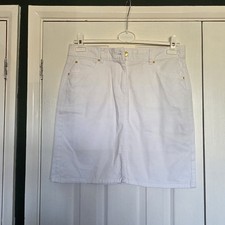 NEXT White Denim Skirt Size 14