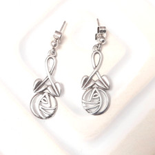 Vintage Sterling Silver Kit Heath Earrings for Pierced Ears