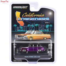 Greenlight 1/64 Scale 1946 Ford Super Deluxe Lowrider - Dark Purple & Black