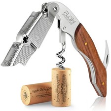 FLOW Corkscrew Waiter's Friend Bottle Opener, 3-in-one Wine Tool Cork Opener
