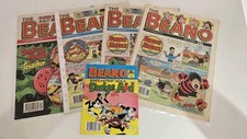 Vintage Beano Comics Magazines Various 1990 1992 Comic Library Bundle X5