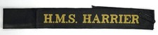 Vintage HMS Harrier Cap Tally