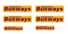 MODEL BUS WATERSLIDE TRANSFERS 1/76th 2 SETS  FLEETNAMES NEWCASTLE BUSWAYS