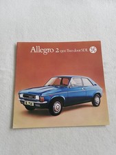 AUSTIN ALLEGRO 2 1300 TWO DOOR SDL Car Sales Brochure c1976 BELGIUM TEXT #LI63B