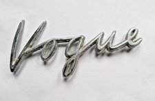 Vintage  Singer Vogue Chrome Car Badge