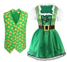 MENS LADIES IRISH FANCY DRESS ST PATRICKS DAY LEPRECHAUN IRELAND COSTUME WOMENS