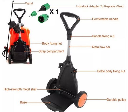 Water fed pole pump - fed, trolley