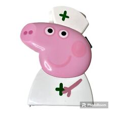 Peppa Pig Nurse Lunchbox  White Pink Storage Box Toy Stethoscope & Toy Scissors