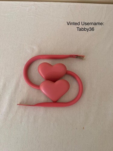 Dusky pink heart curtain - pink, tie