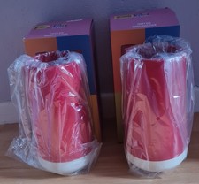 X2 Poppy Red Barrel Vases