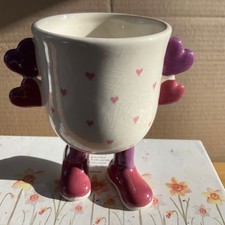 CARLTONWARE WALKING MUG VALENTINES HEART  Pink Shoes LABEL 1980