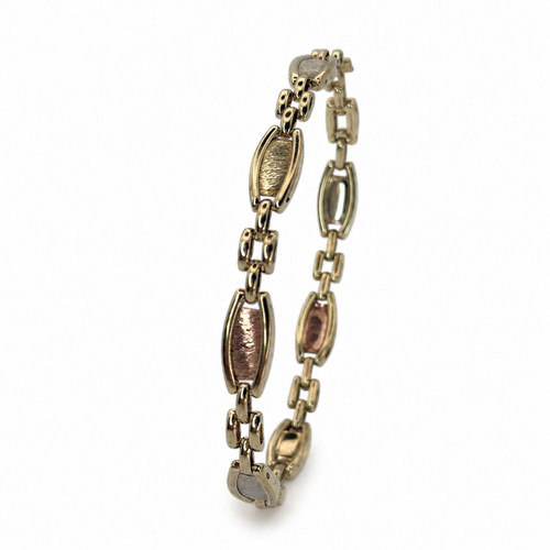 Gold bracelet 9ct tri - gold,