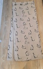 Next Curtains Grey Bunny Rabbit Nursery Kids Study 117cm X 137cm Neutral