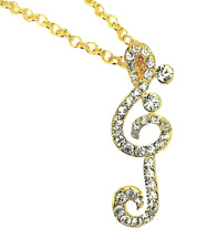 Gold Crystal Treble Clef Music