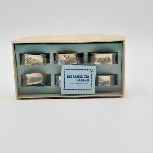 Pure pewter napkin rings - pewter,