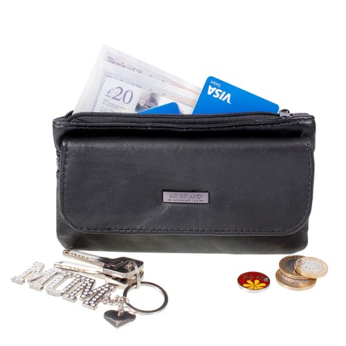 Ladies slim purse black soft - ladies,