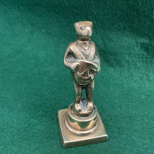 Brass berlin bear - with, shield