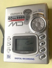 Aiwa AM-F65 MiniDisc Recorder MD With Remote And Power Supply Working See Desc