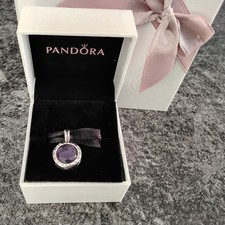  Pandora Silver and Purple  Small Floating Locket.   With Box.  797662SAM