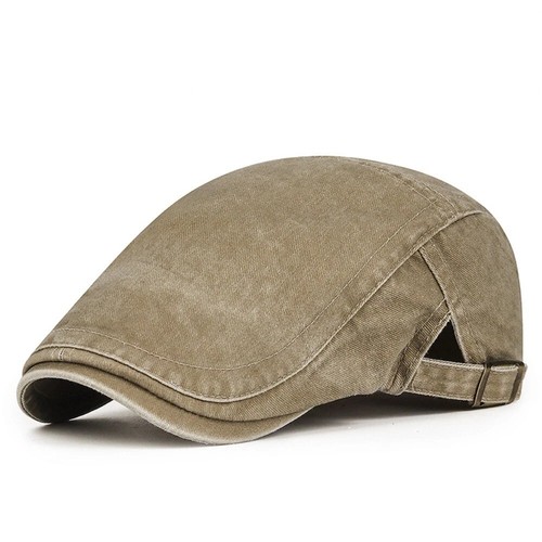 Beige men vintage flat cap - vintage,