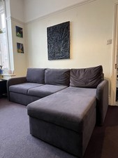 John Lewis Sansa Sofa Bed, Grey Velvet, Easy Clean