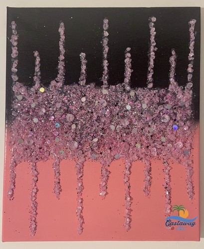 Neon pink black sparkle glitzy - neon,