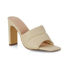 Womens Padded Square Peep Toe