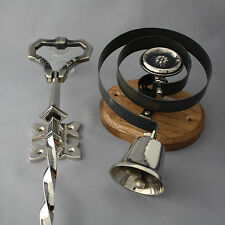Nickel Lichfield Front Door Bell Pull & Bell