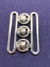 Metal ‘waspie' cinch belt buckle silver colour, dress making, nurse, 50s