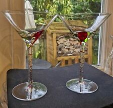 Pair of Tipperary Crystal Eclipse Martini/Cocktail Glasses