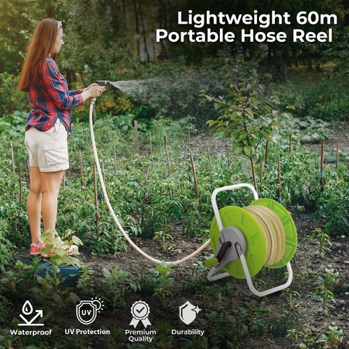 60m garden hose reel trolley - reel,