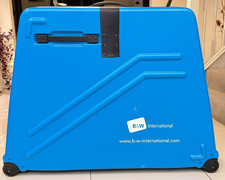 Black & White B&W International Hard Shell Road Bike Transport Case blue