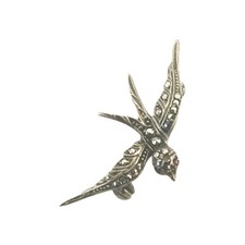 Vintage Silver Marcasite 4cm