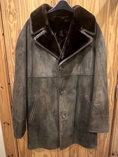 Heatona Vintage Mens sheepskin  Coat Shearling Leather Size 42. Made in England