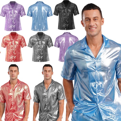 Mens shiny metallic short - shiny,