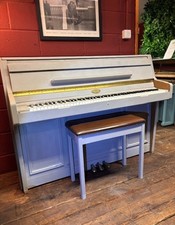 ? ? SALE! Stunning Grey Wurlitzer Piano & Silent Pedal / Stool - CAN DELIVER