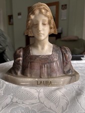 Alabaster bust laura with - alabaster, of