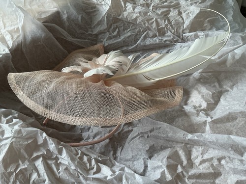 Nude fascinator headband - nude,
