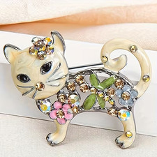 Cream Enamel Crystal