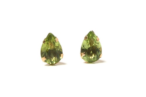 9ct gold peridot teardrop - gold,