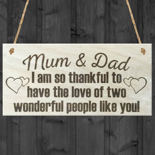 Mum and dad - and, thank