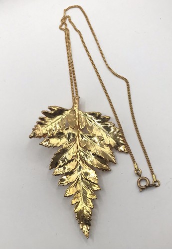 Large real fern - gold, plated