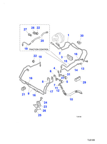 Jaguar brake hose - brake, braking