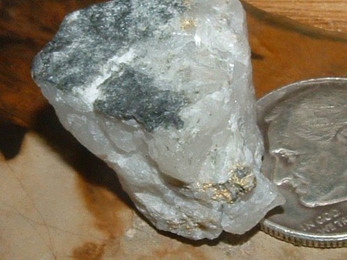 Gold quartz with wall rock - with,