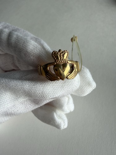 Vintage irish claddagh yellow - irish,