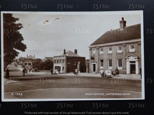 Bicycle Ice Cream seller outside Post Office, CATTERICK Camp, Yorkshire. RPPC