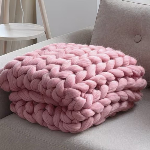 Hand knitted chunky - knitted,