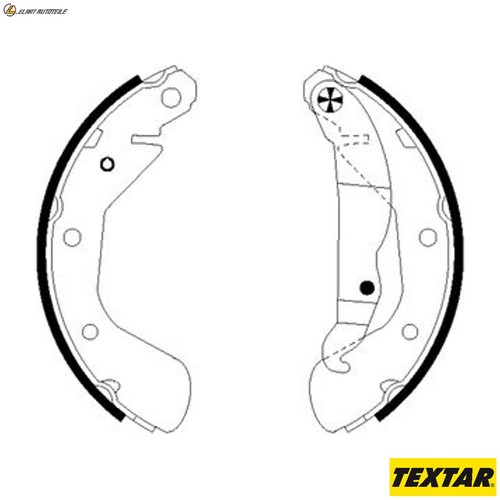 Brake shoe set 91058200 - , for
